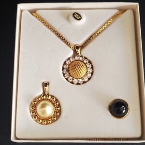 Nolan Miller Romantic Interchangeable Sunflower Pendant 6 Piece Set VTG 90's IOB